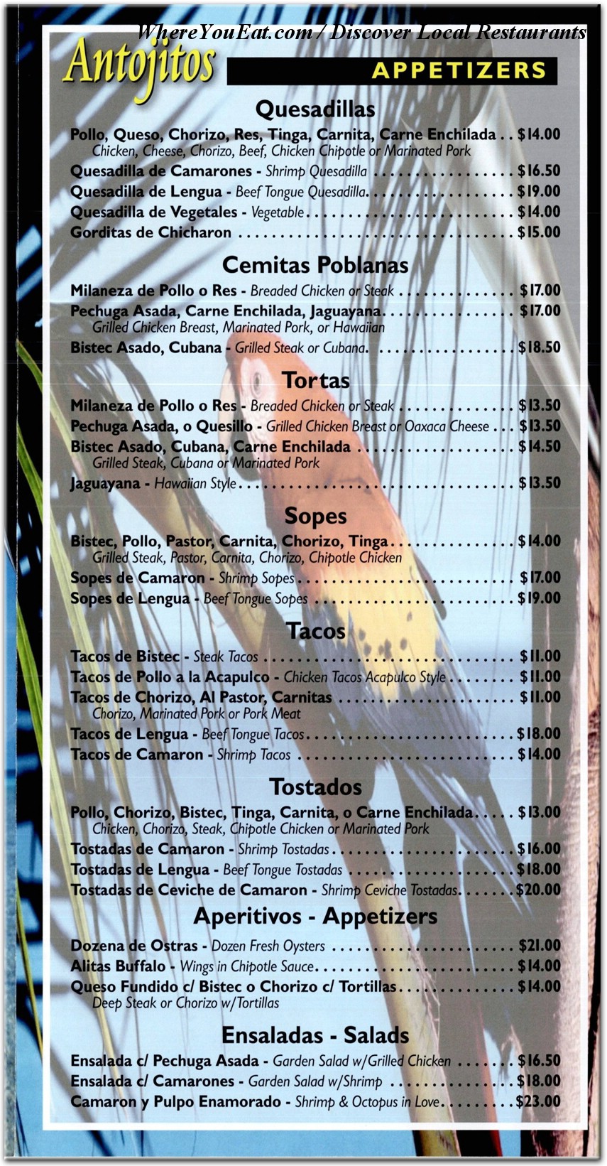 menu image