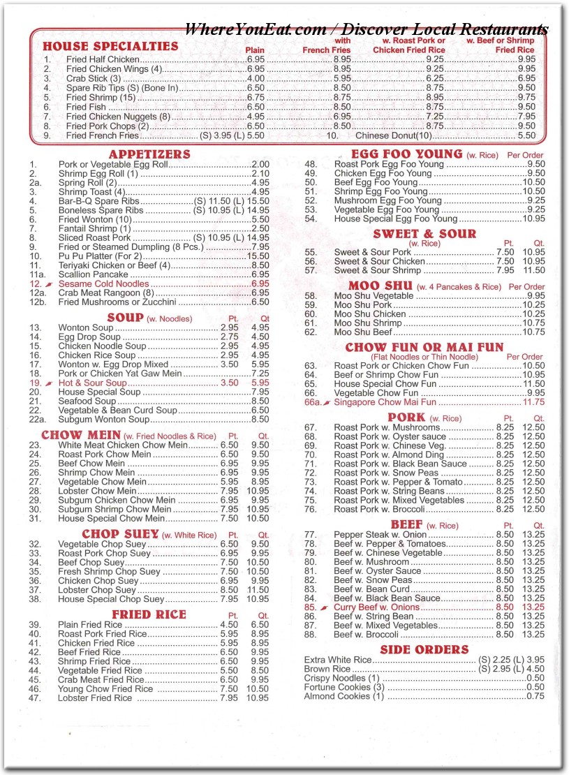 menu image