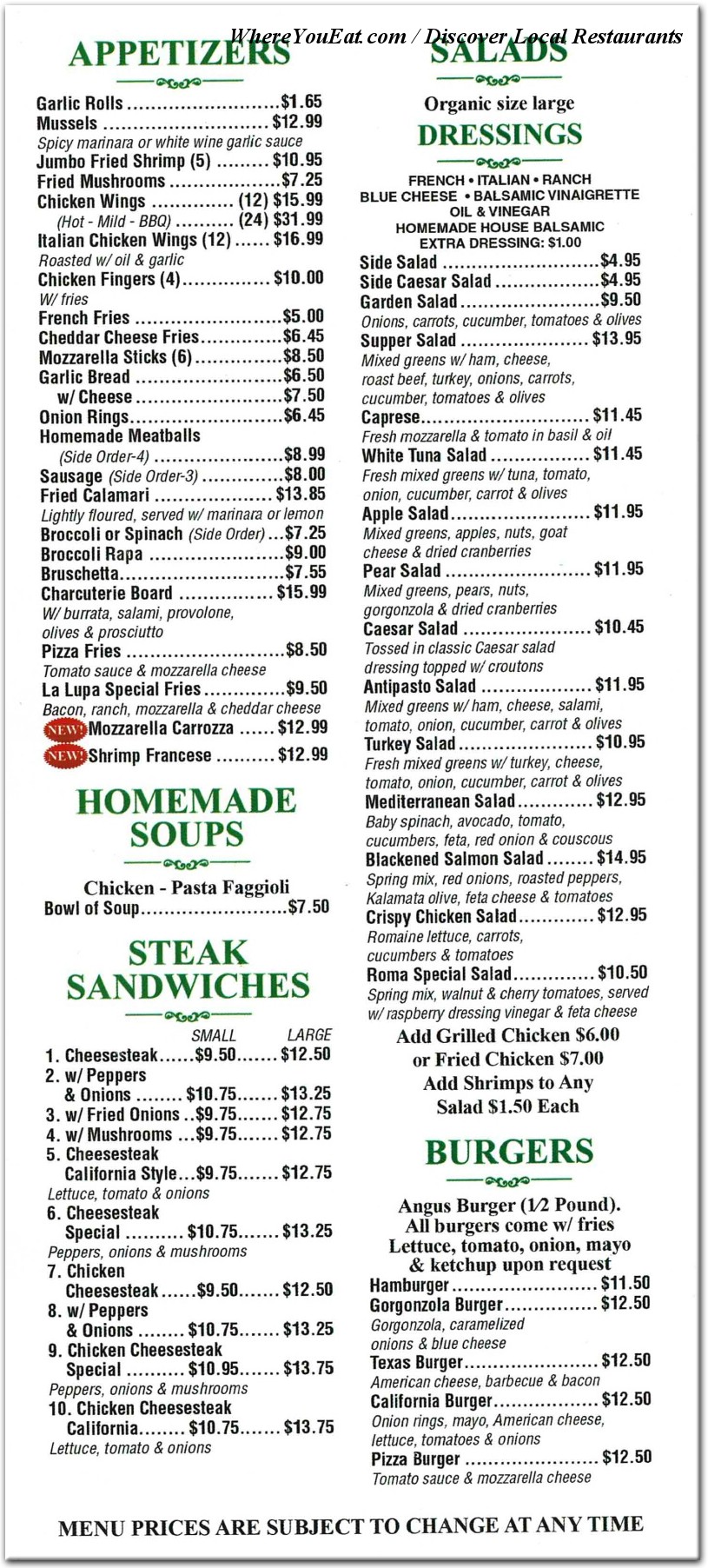 menu image