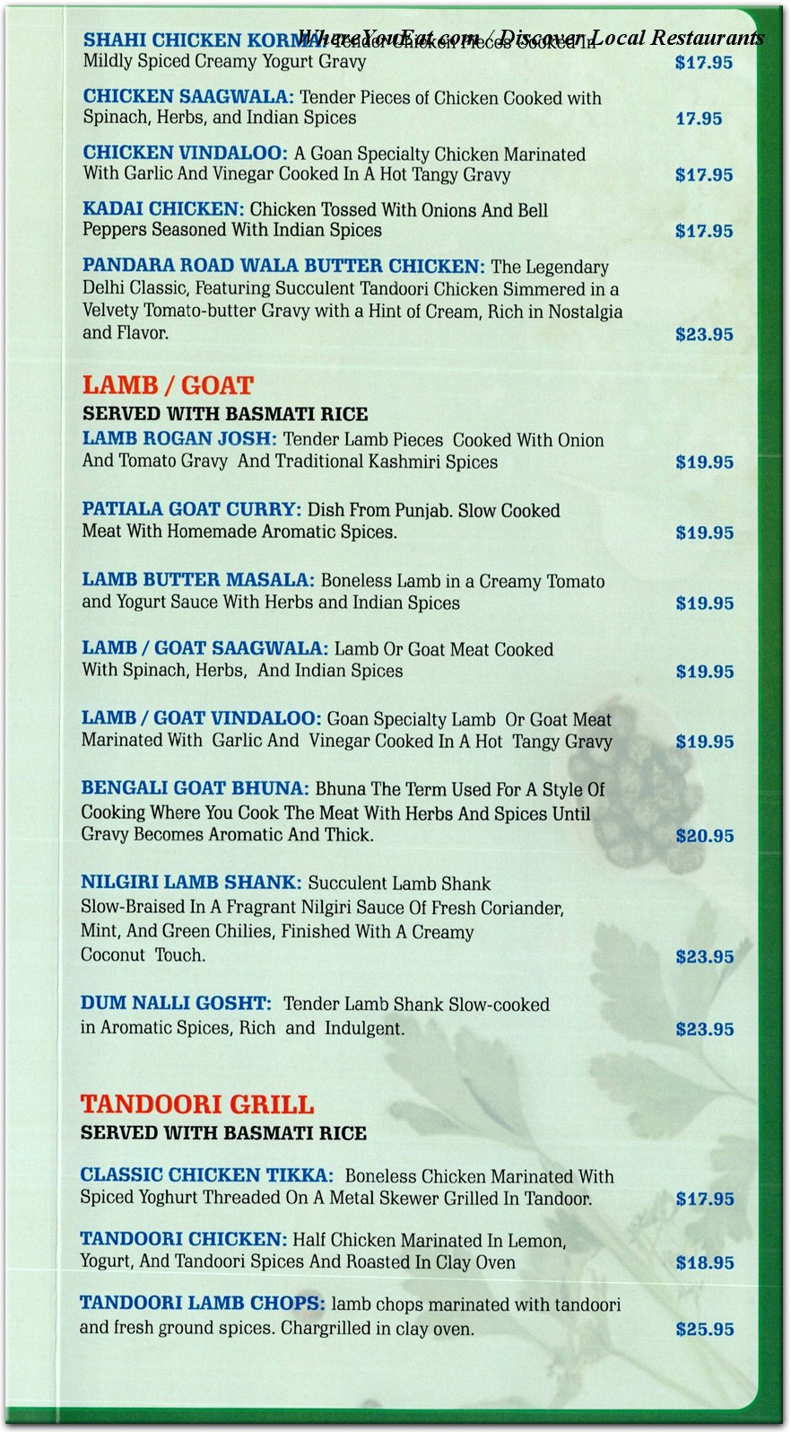 menu image