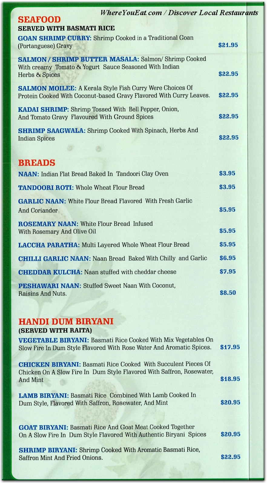 menu image