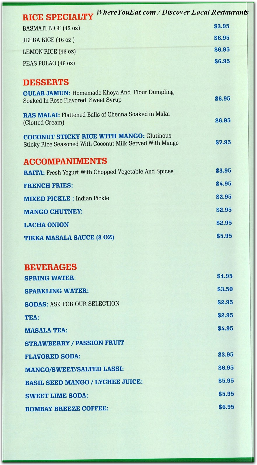 menu image