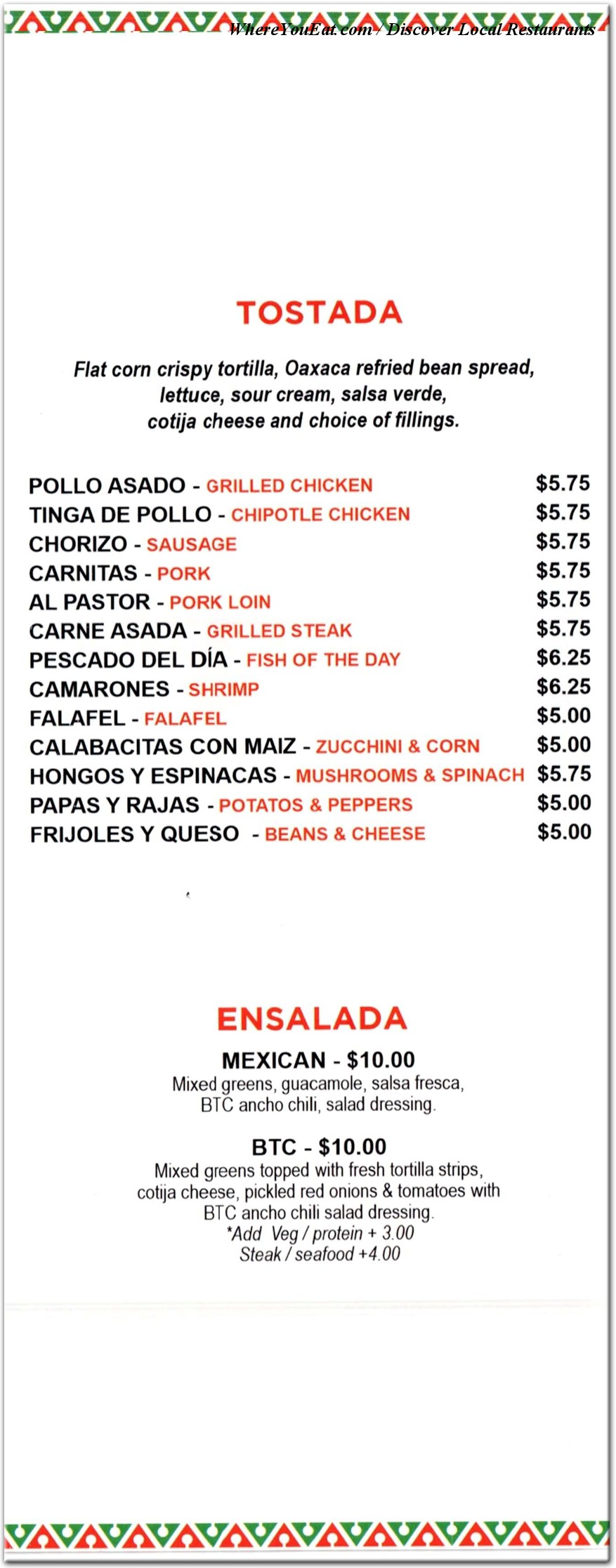 menu image