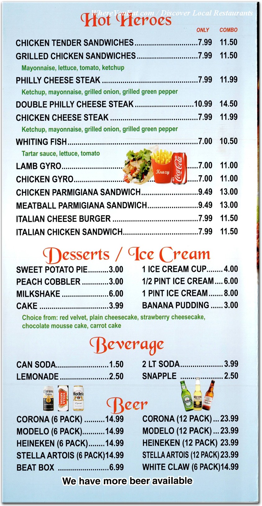 menu image