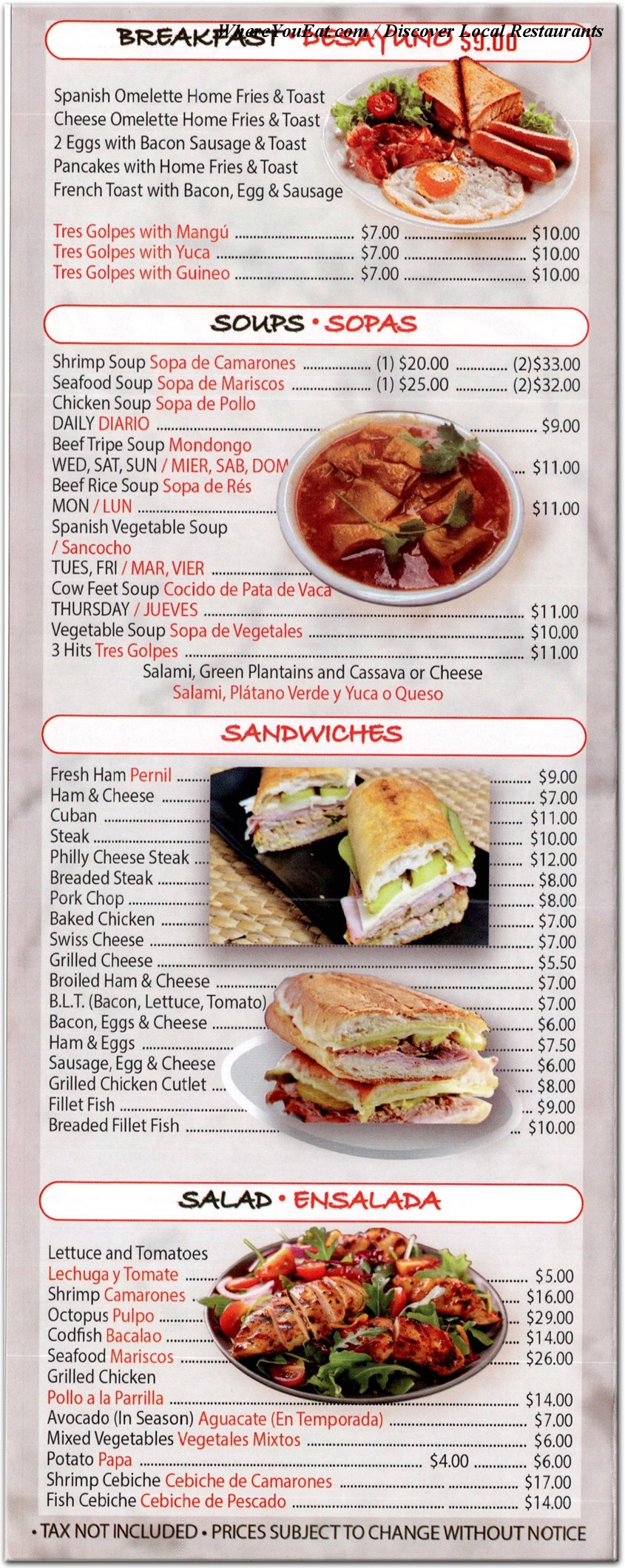 menu image