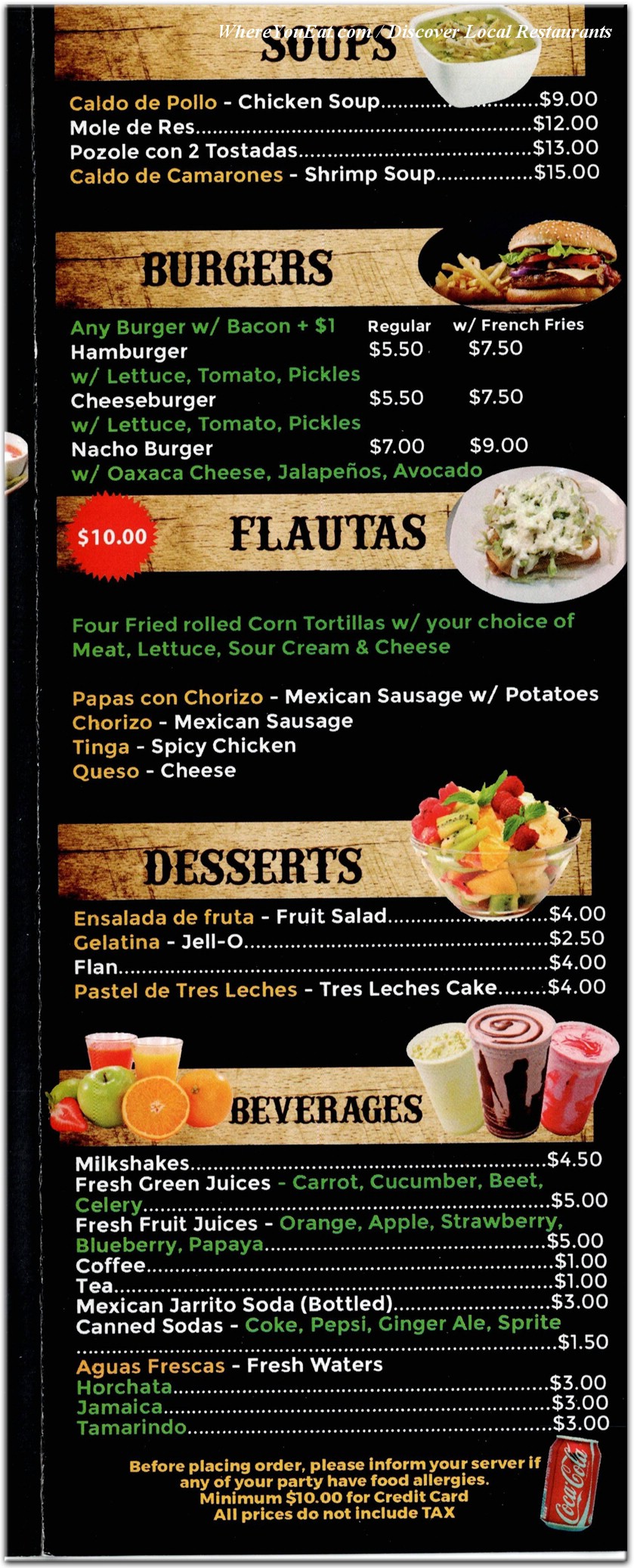 menu image