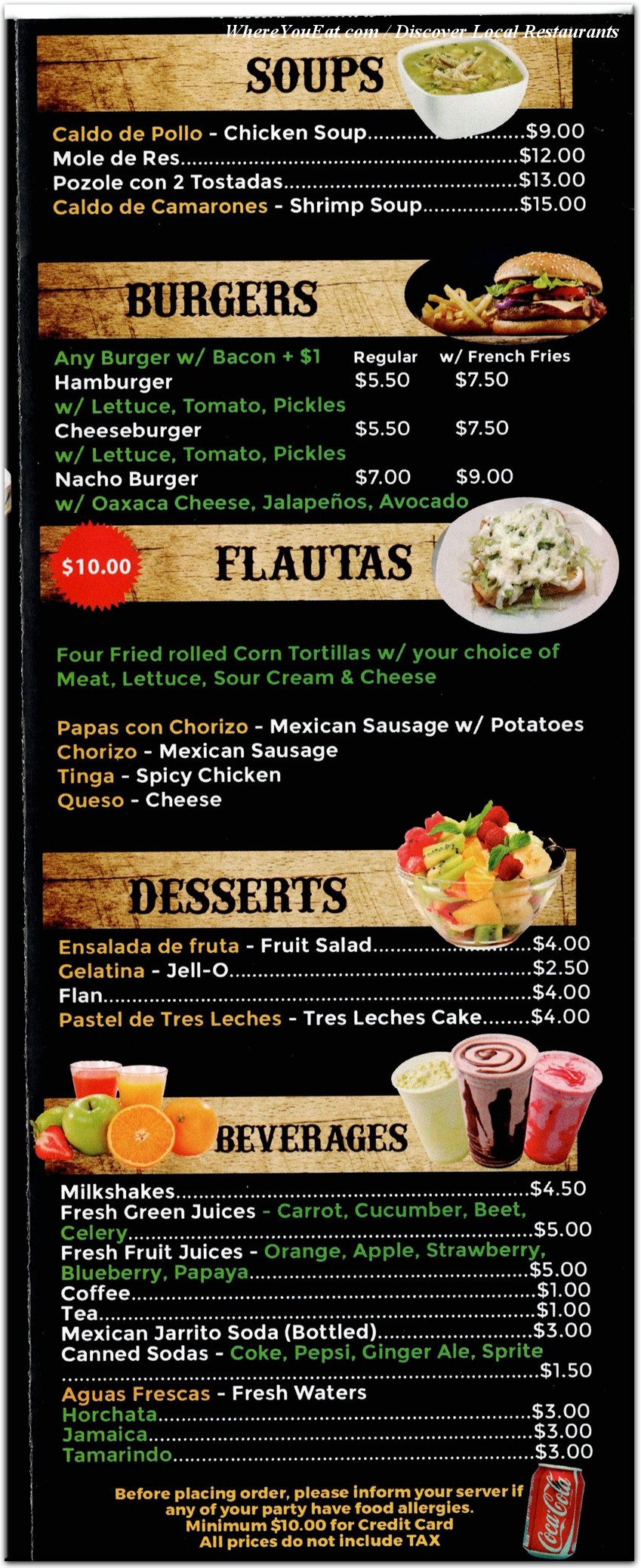 menu image