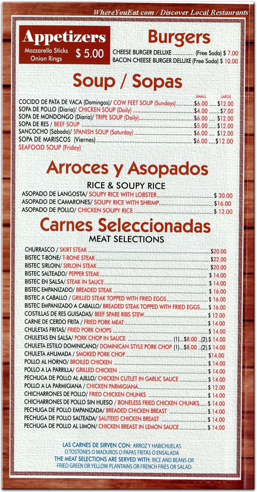 menu image
