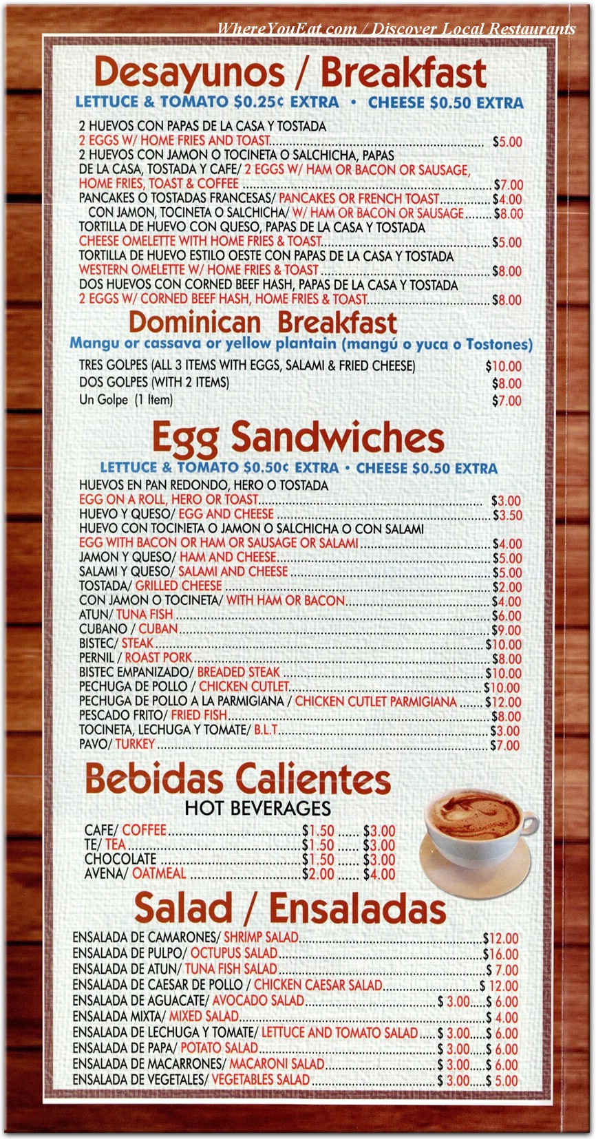 menu image