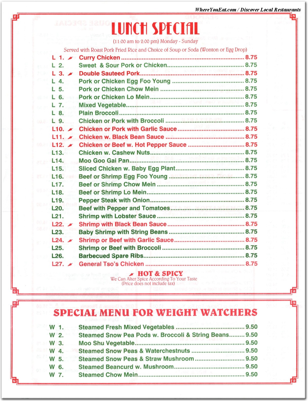 menu image