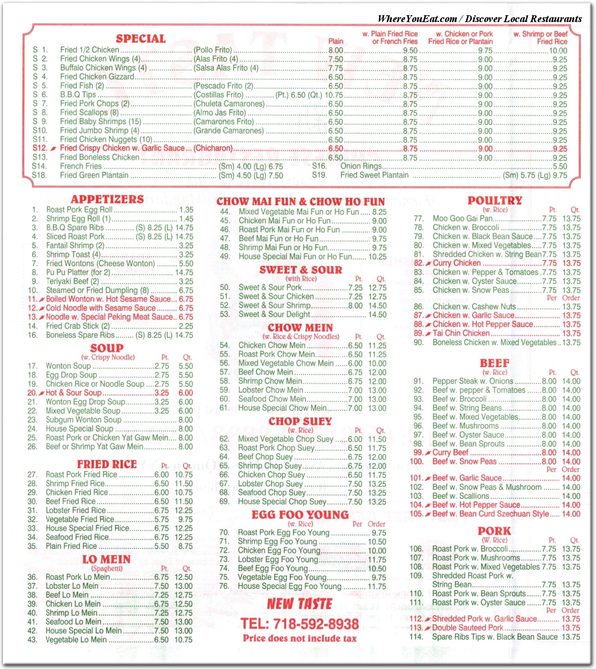 menu image