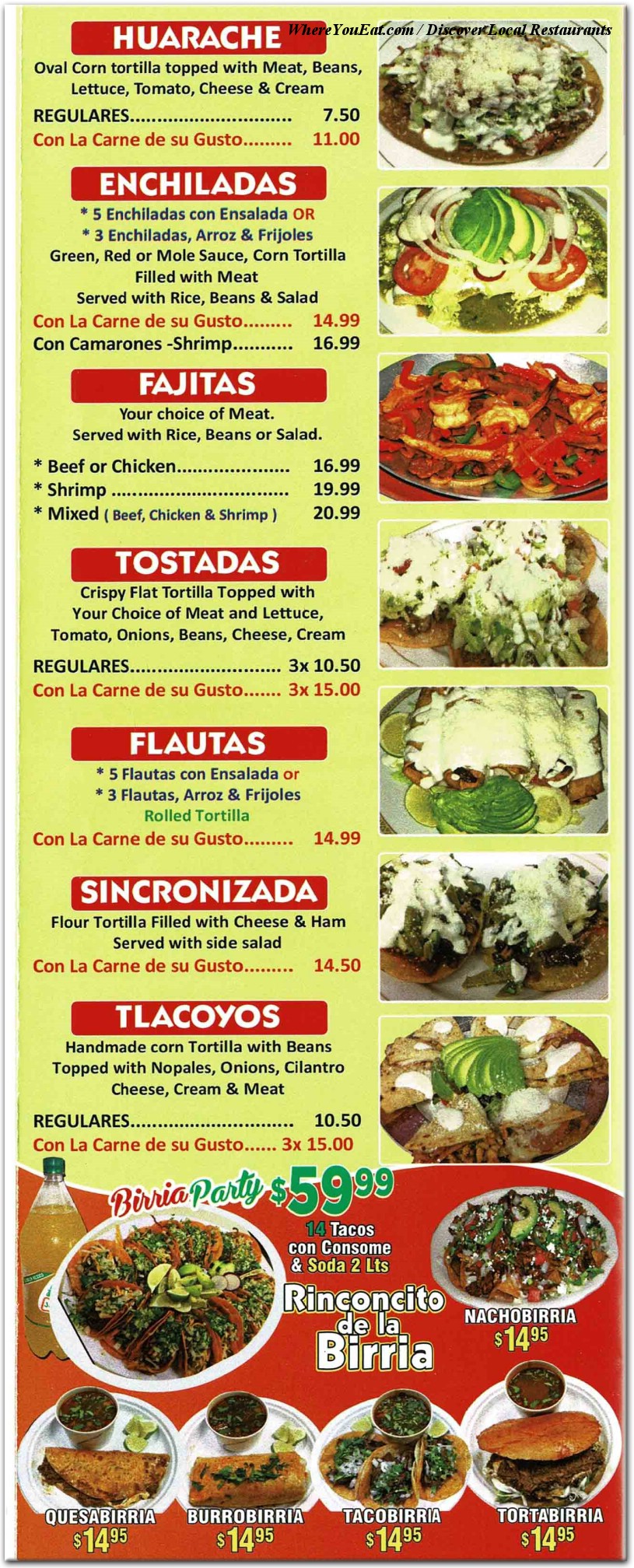 menu image