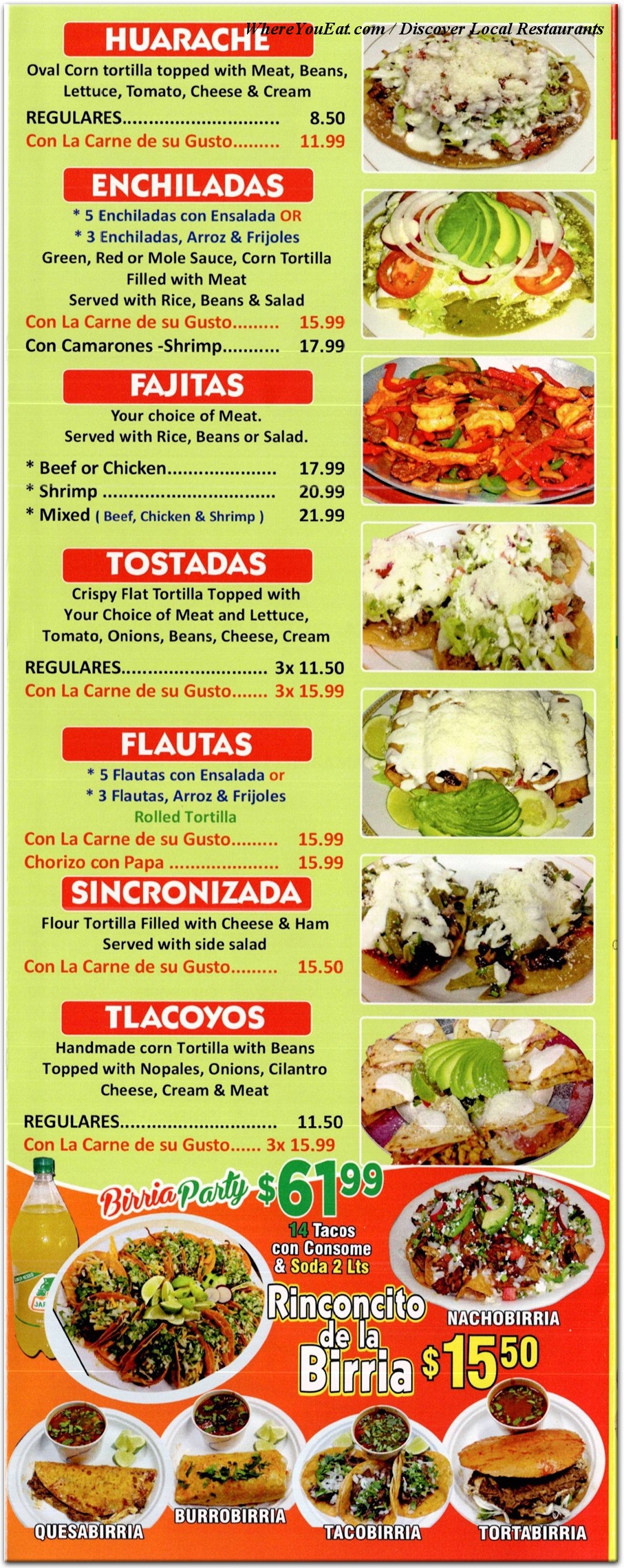 menu image
