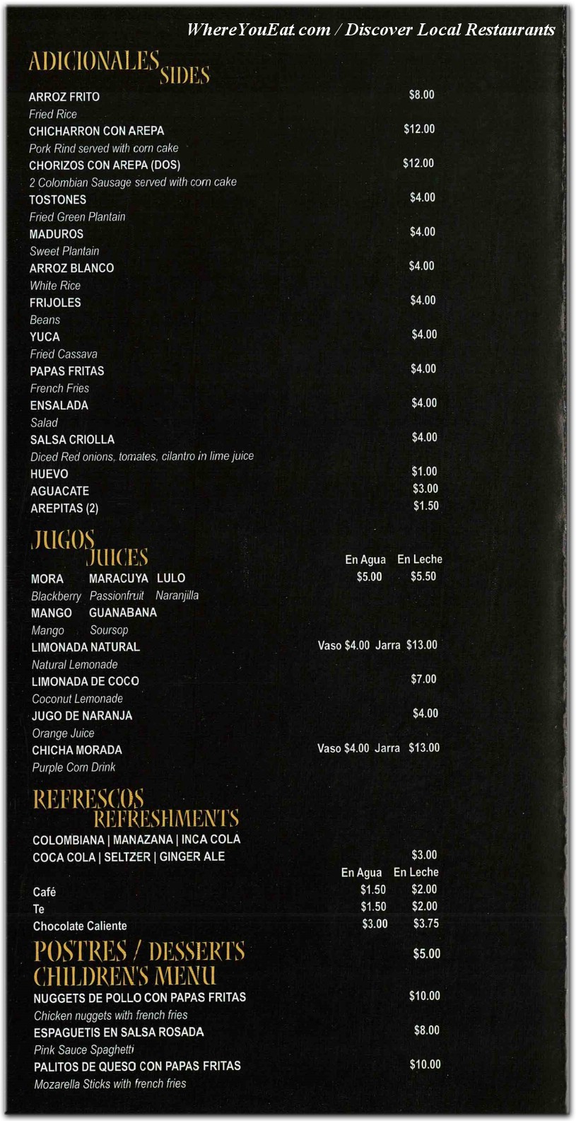 menu image