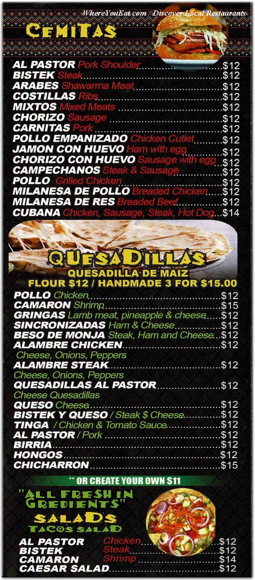 menu image