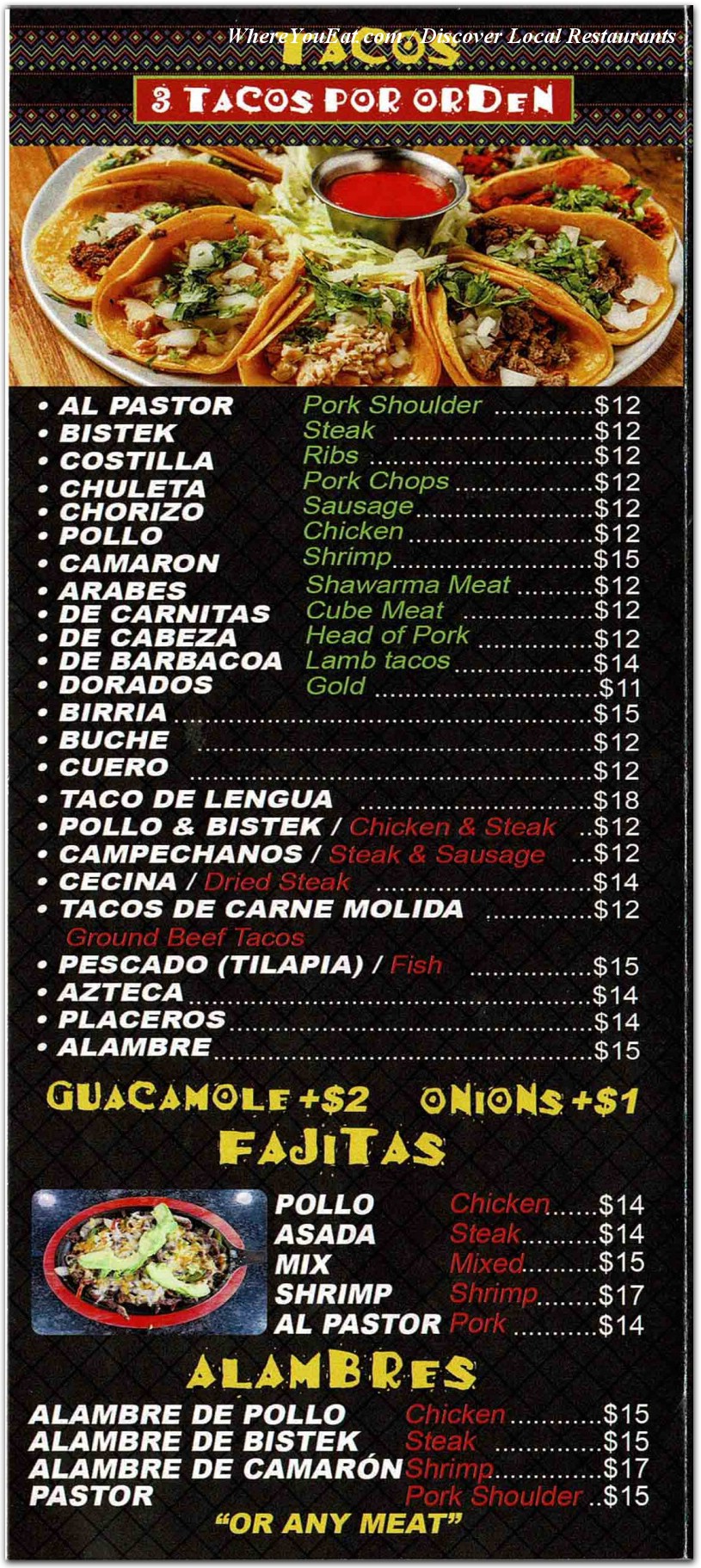 menu image