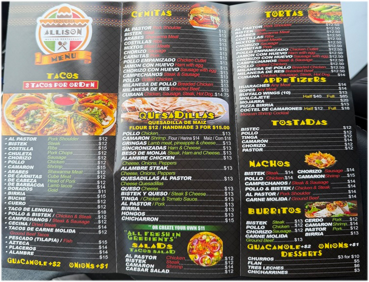 menu image