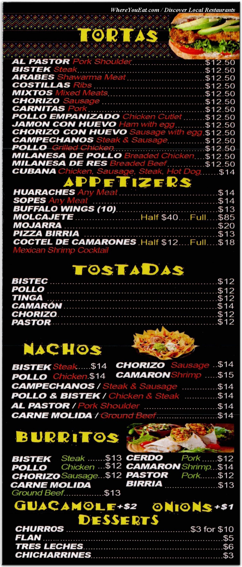 menu image