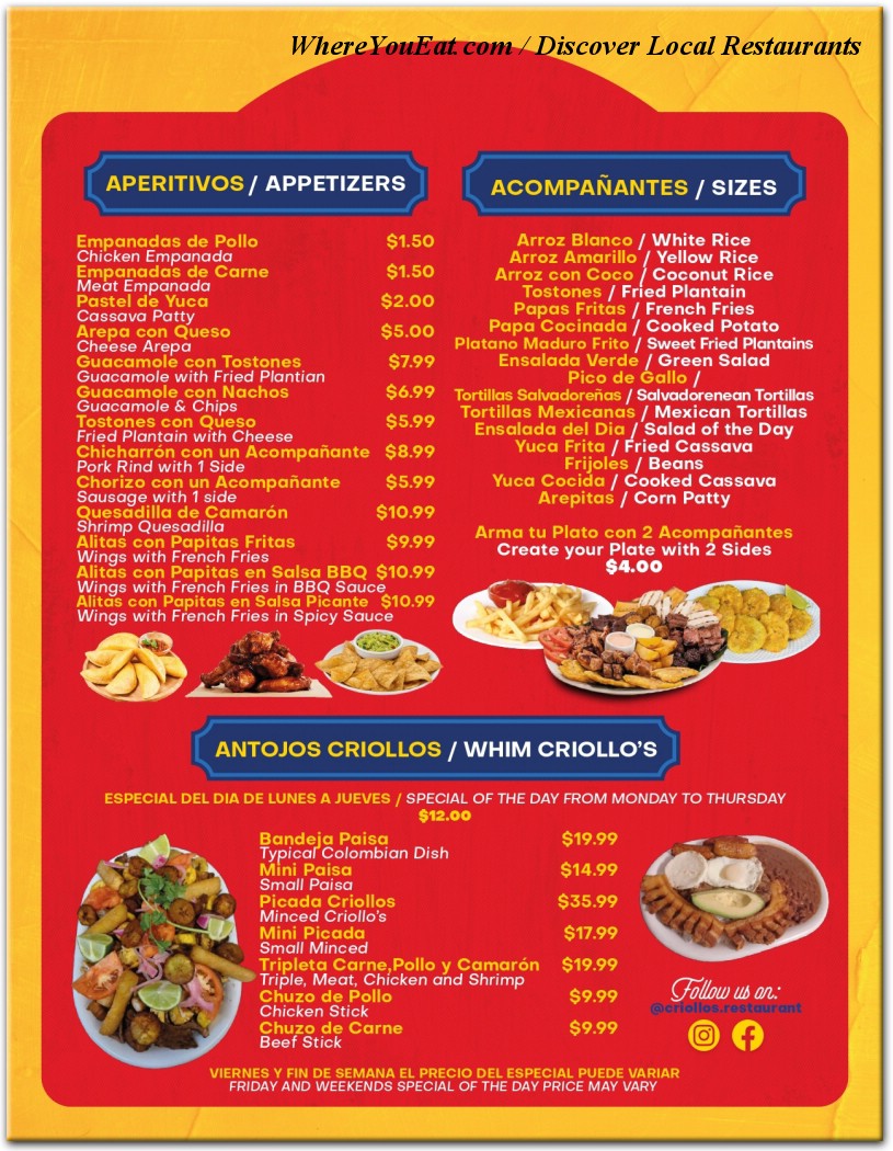 menu image