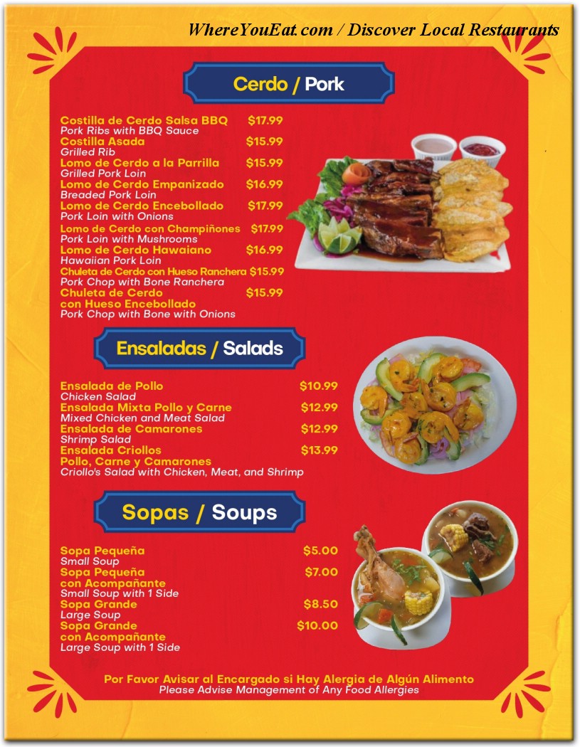 menu image