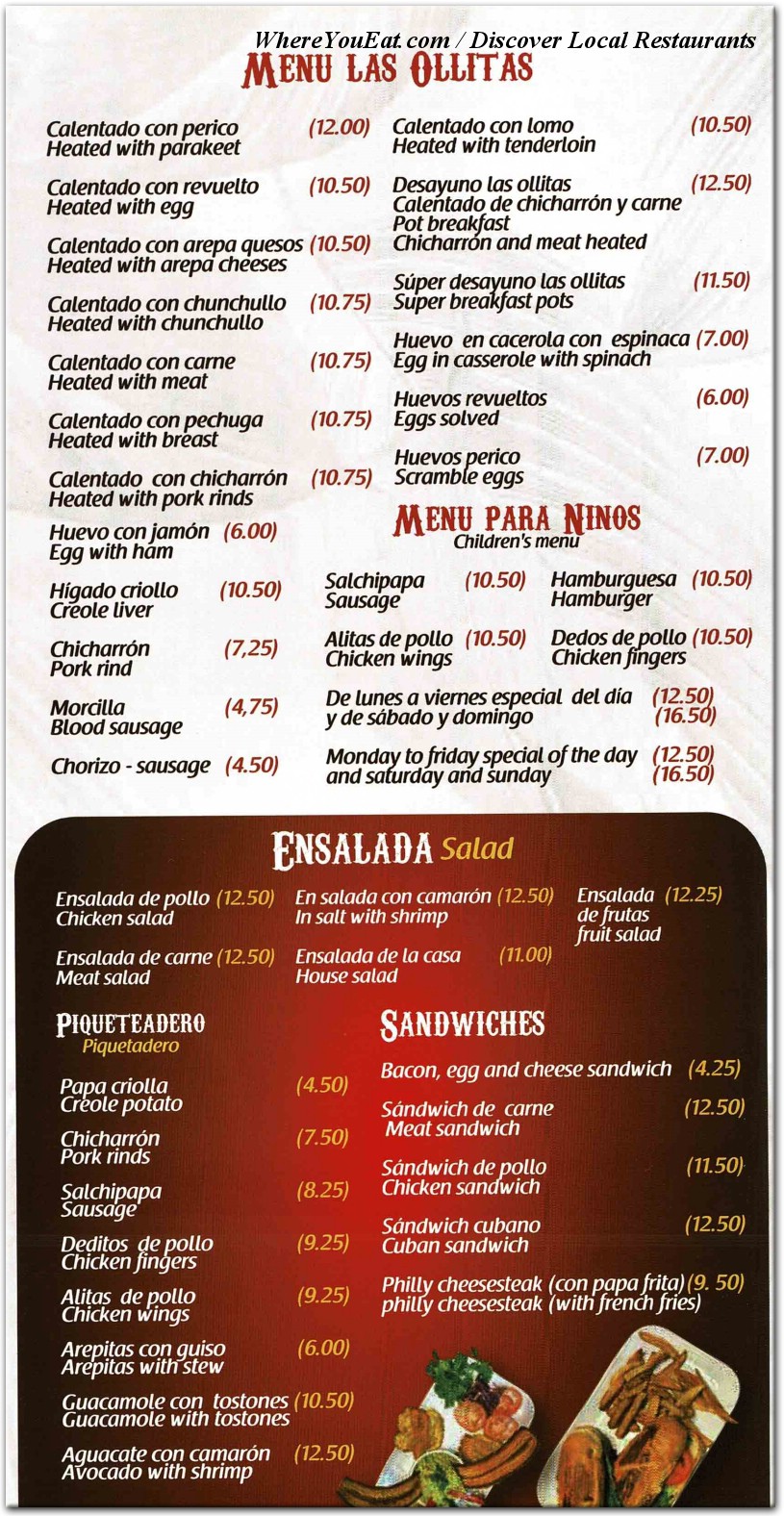 menu image