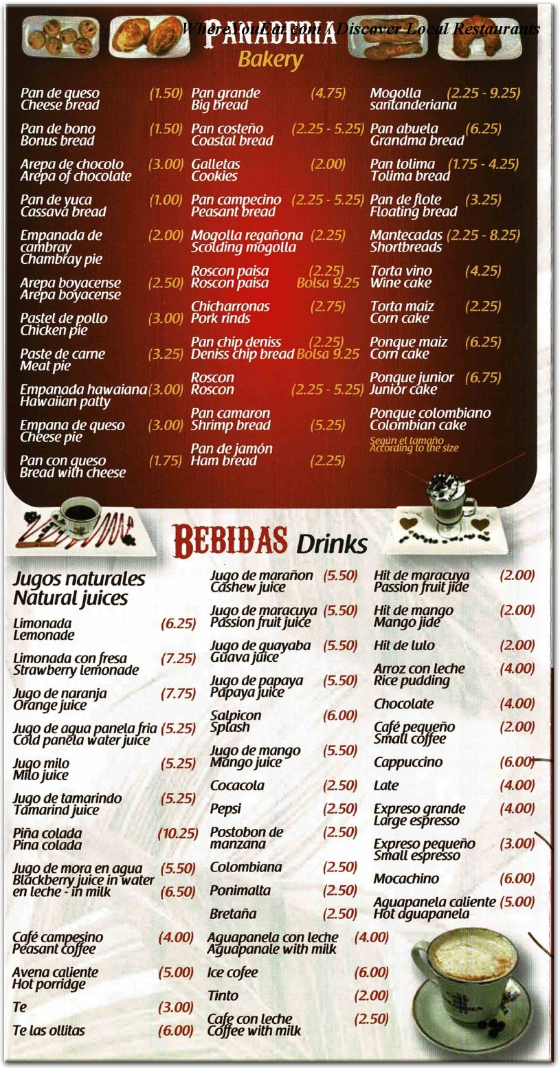 menu image