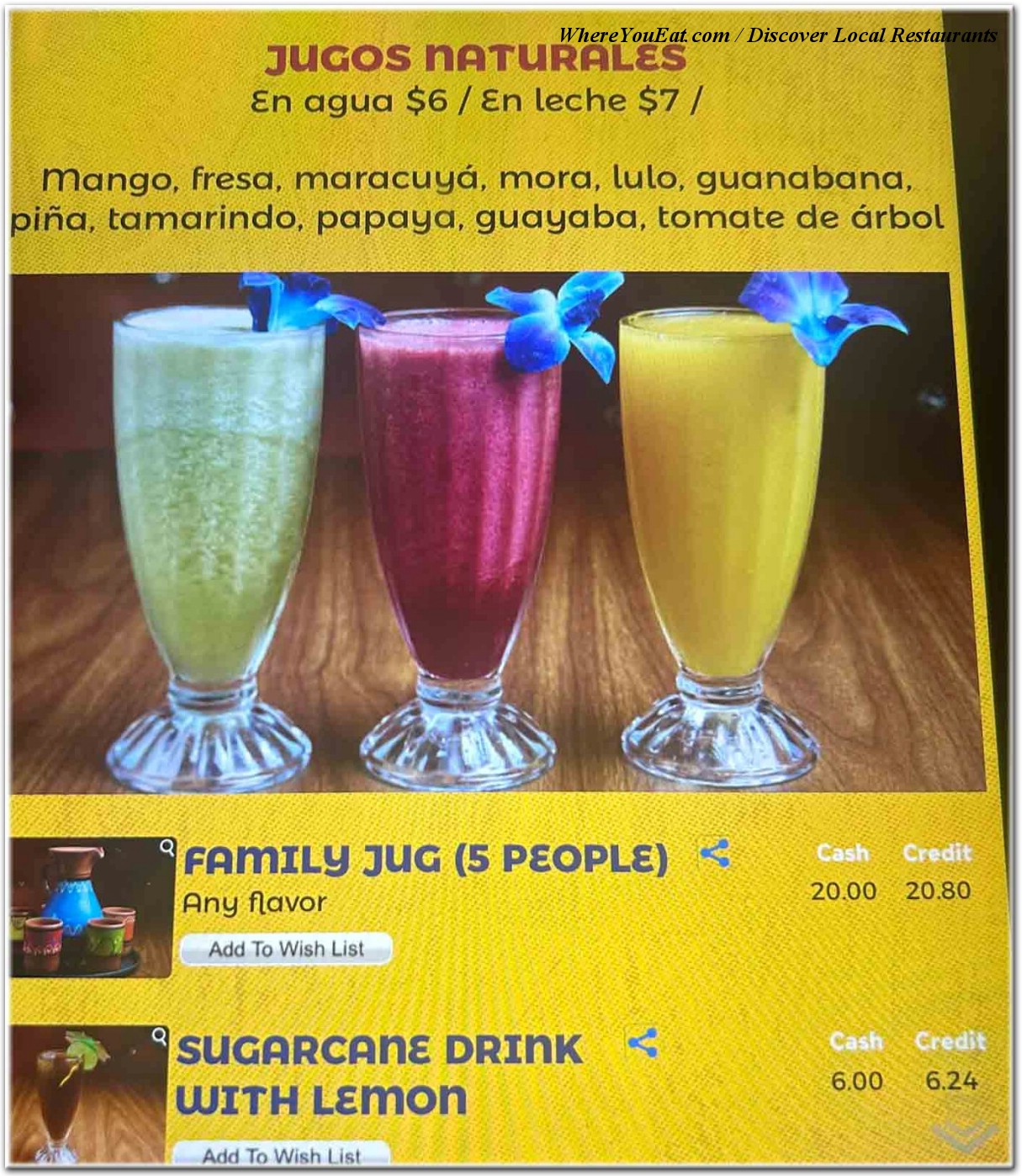 menu image
