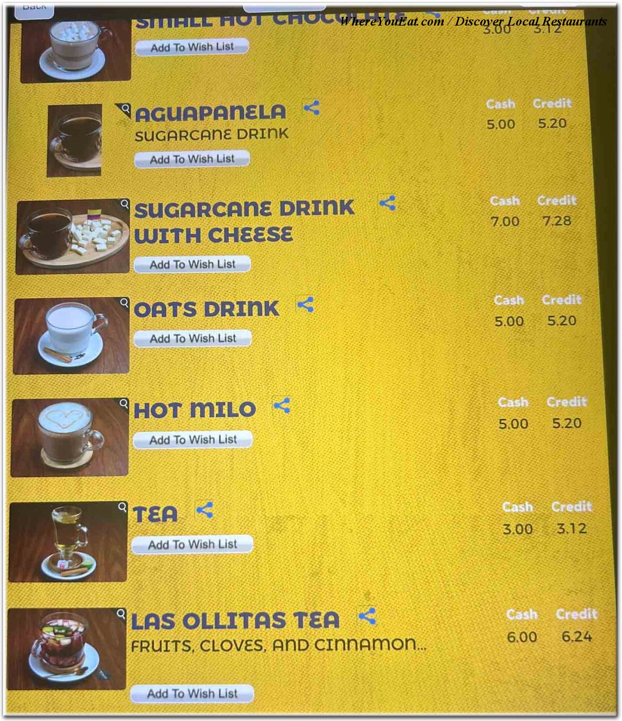 menu image