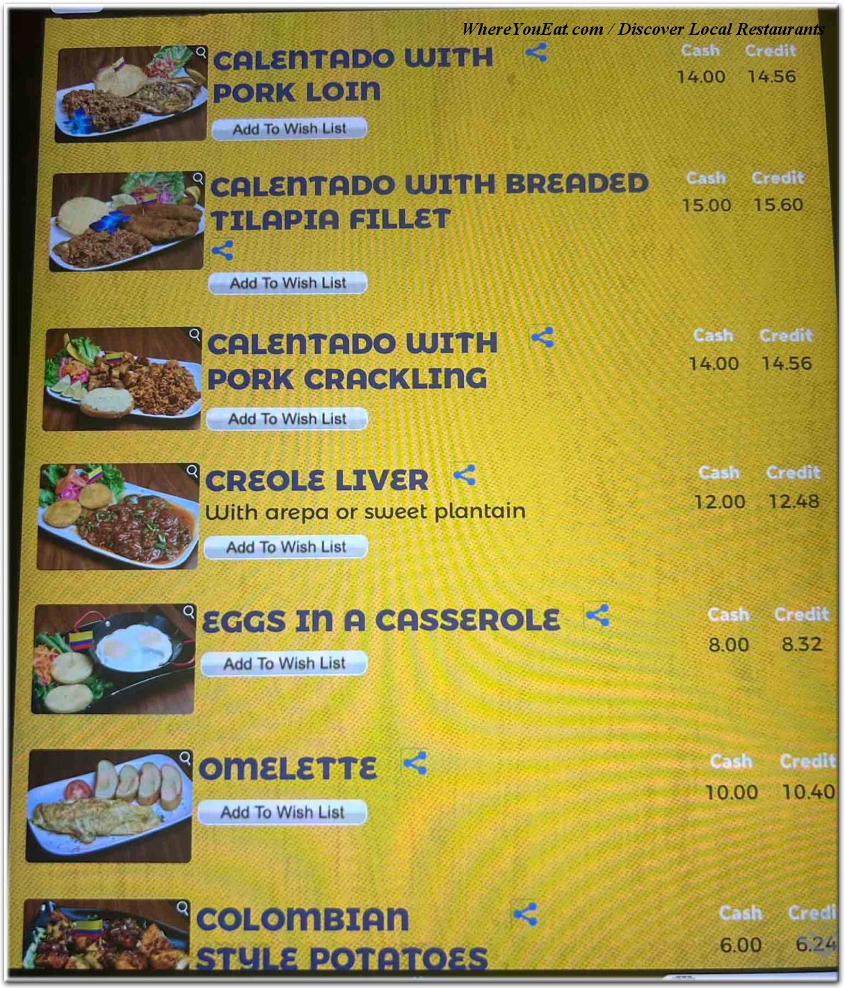 menu image