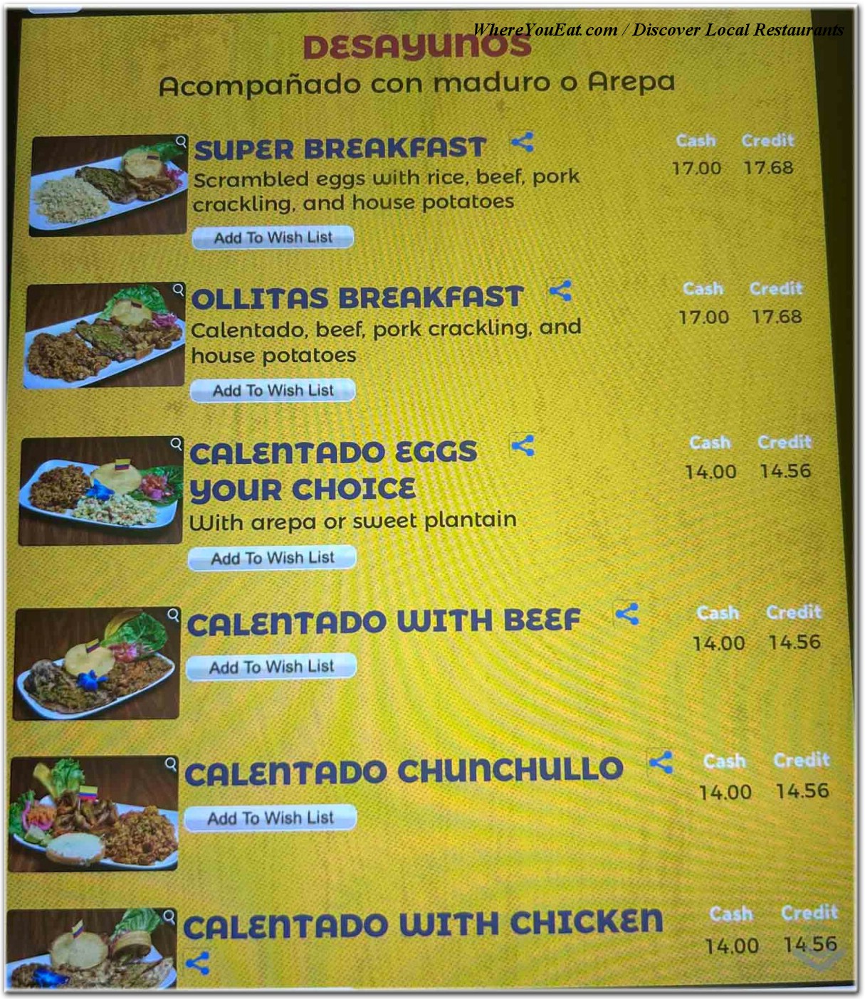 menu image