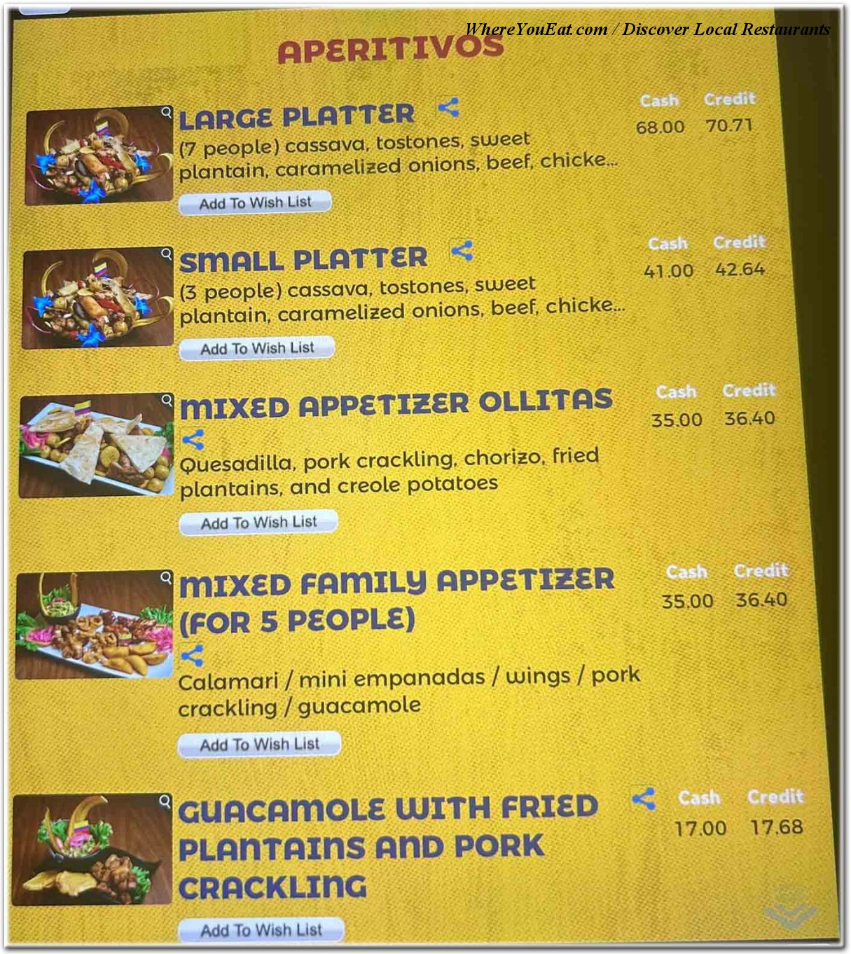 menu image