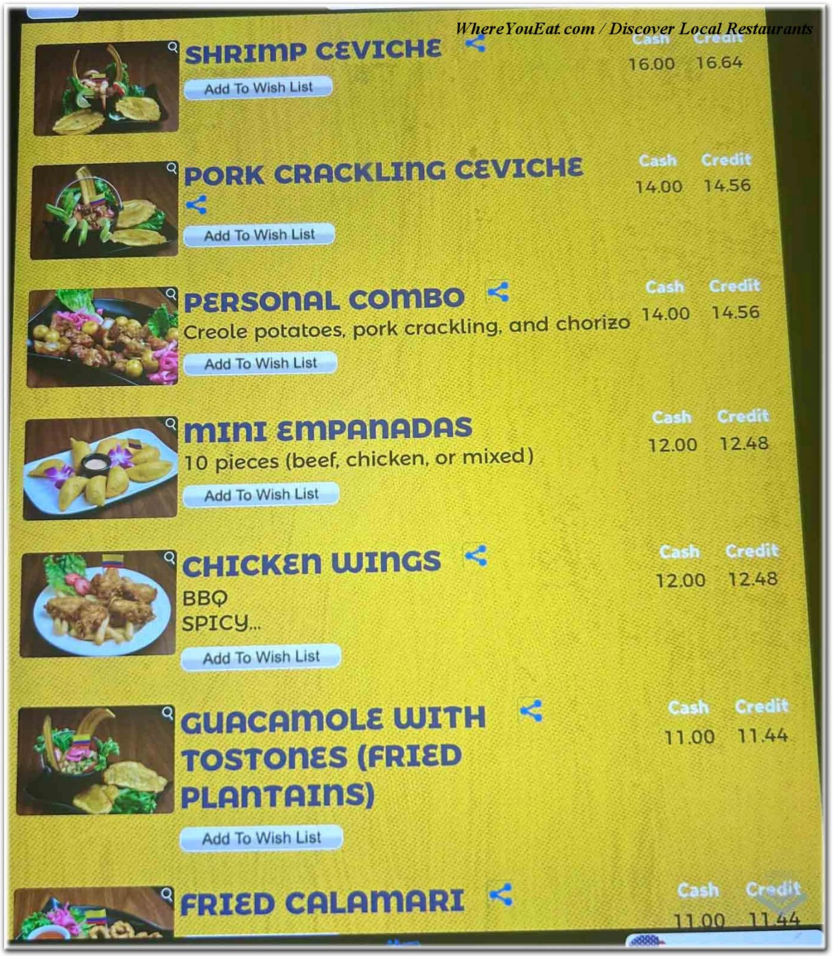 menu image