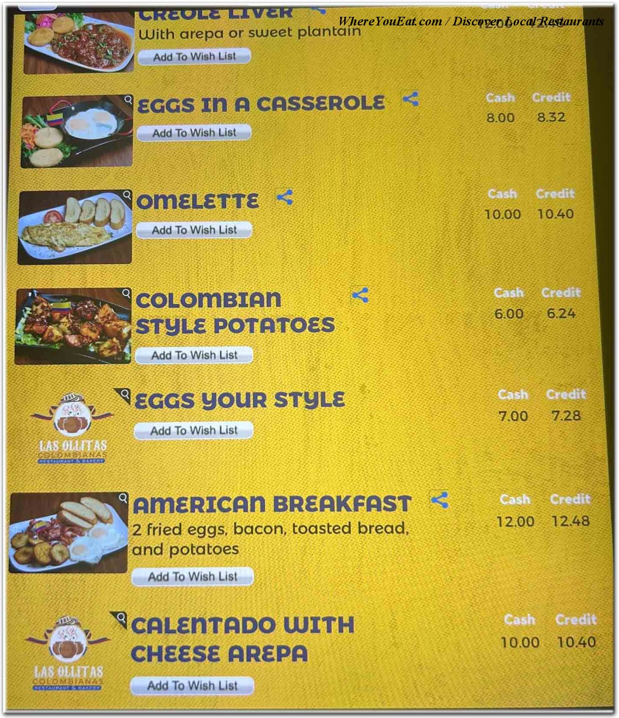 menu image
