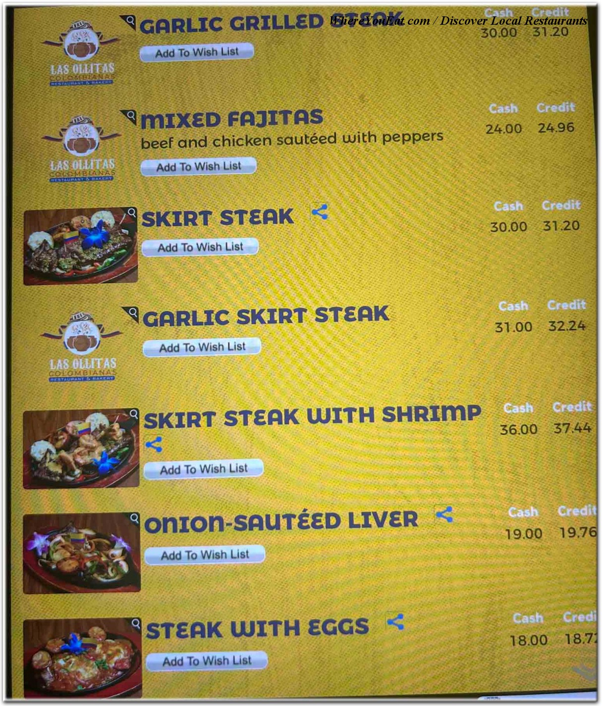menu image