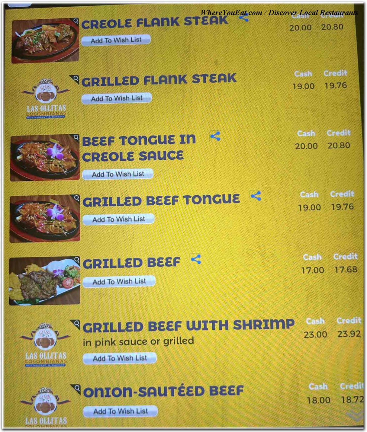 menu image