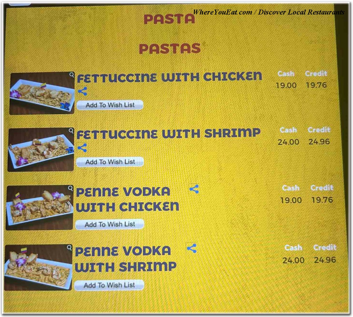 menu image