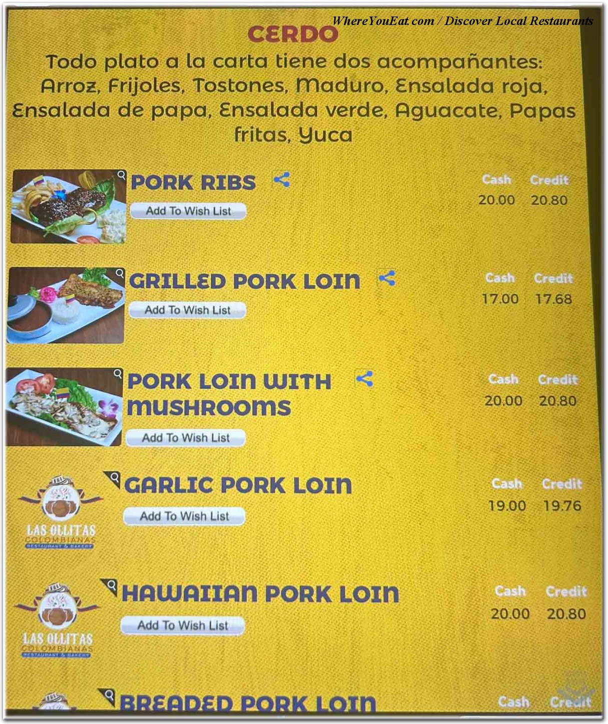 menu image