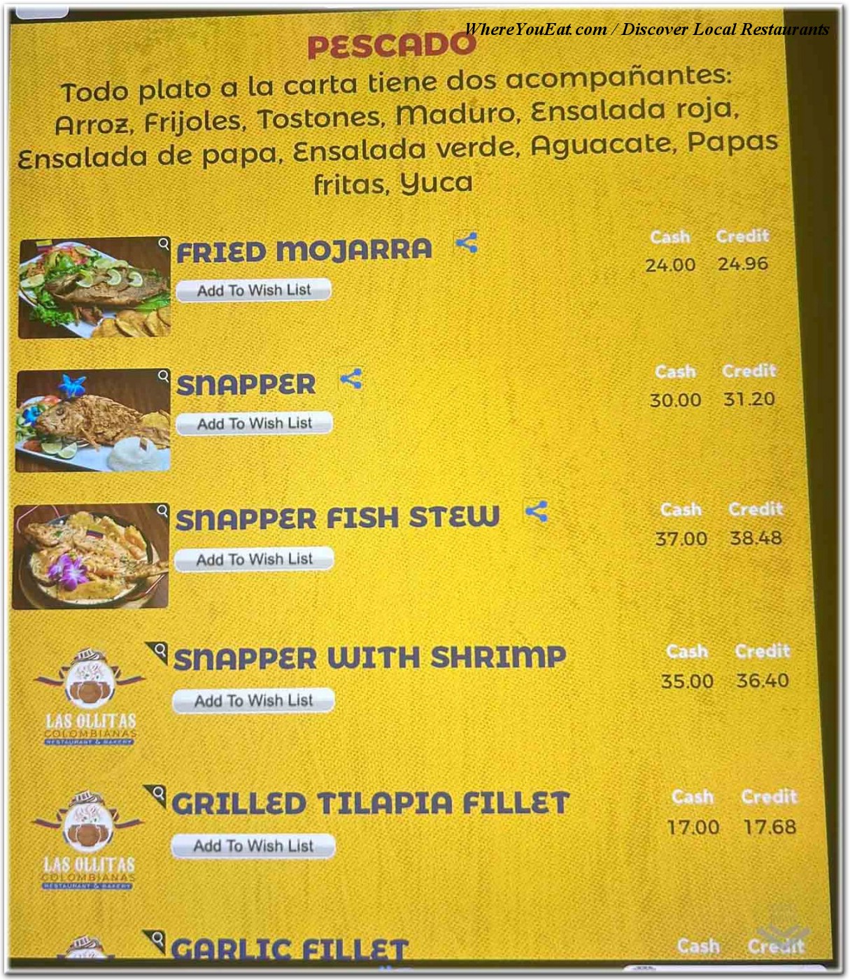 menu image
