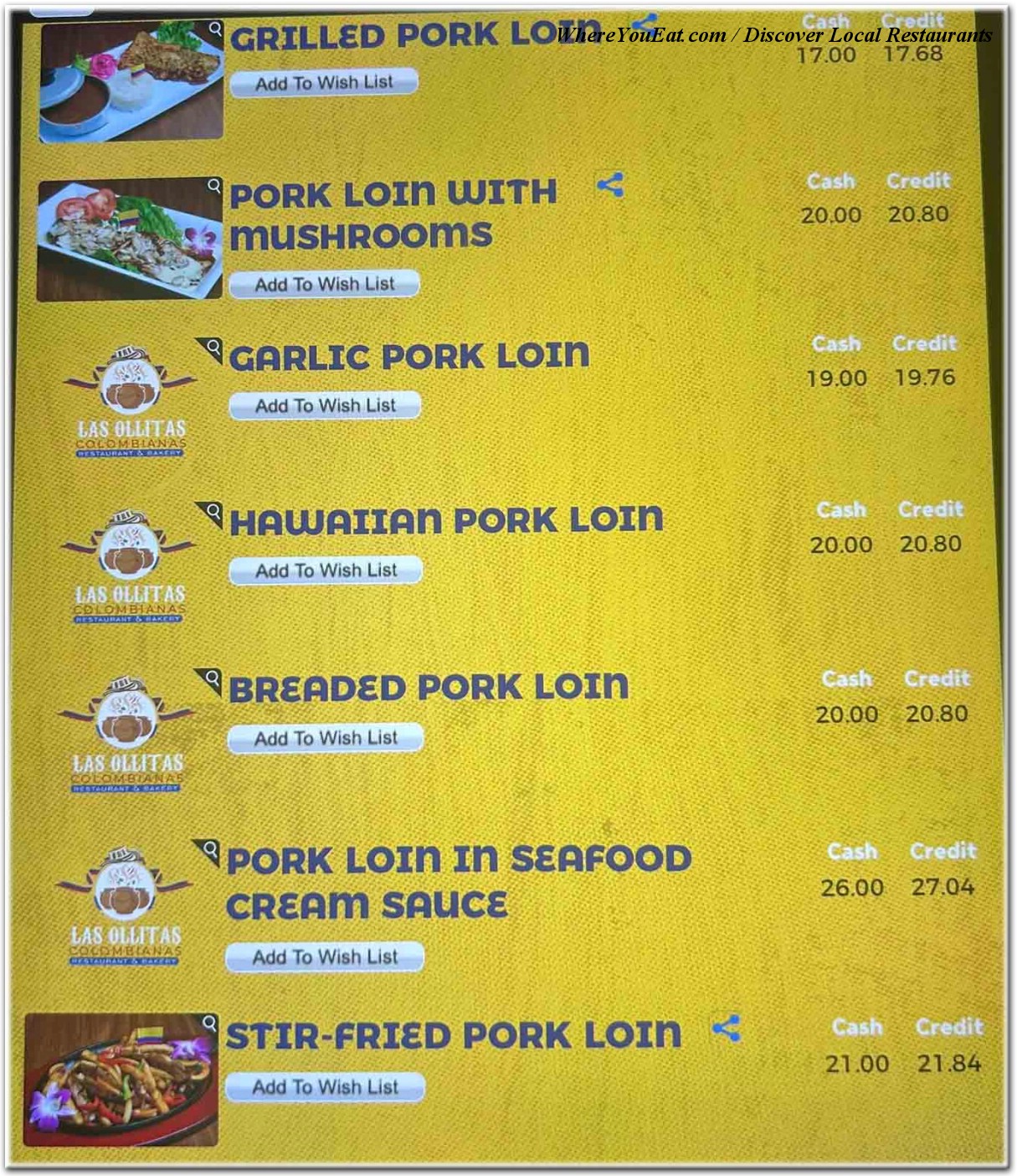 menu image