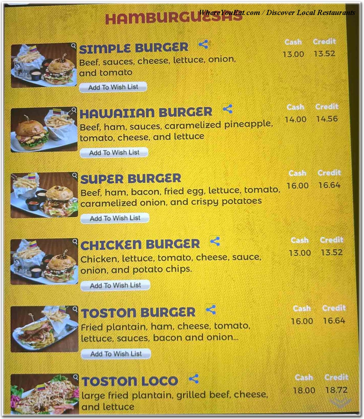 menu image