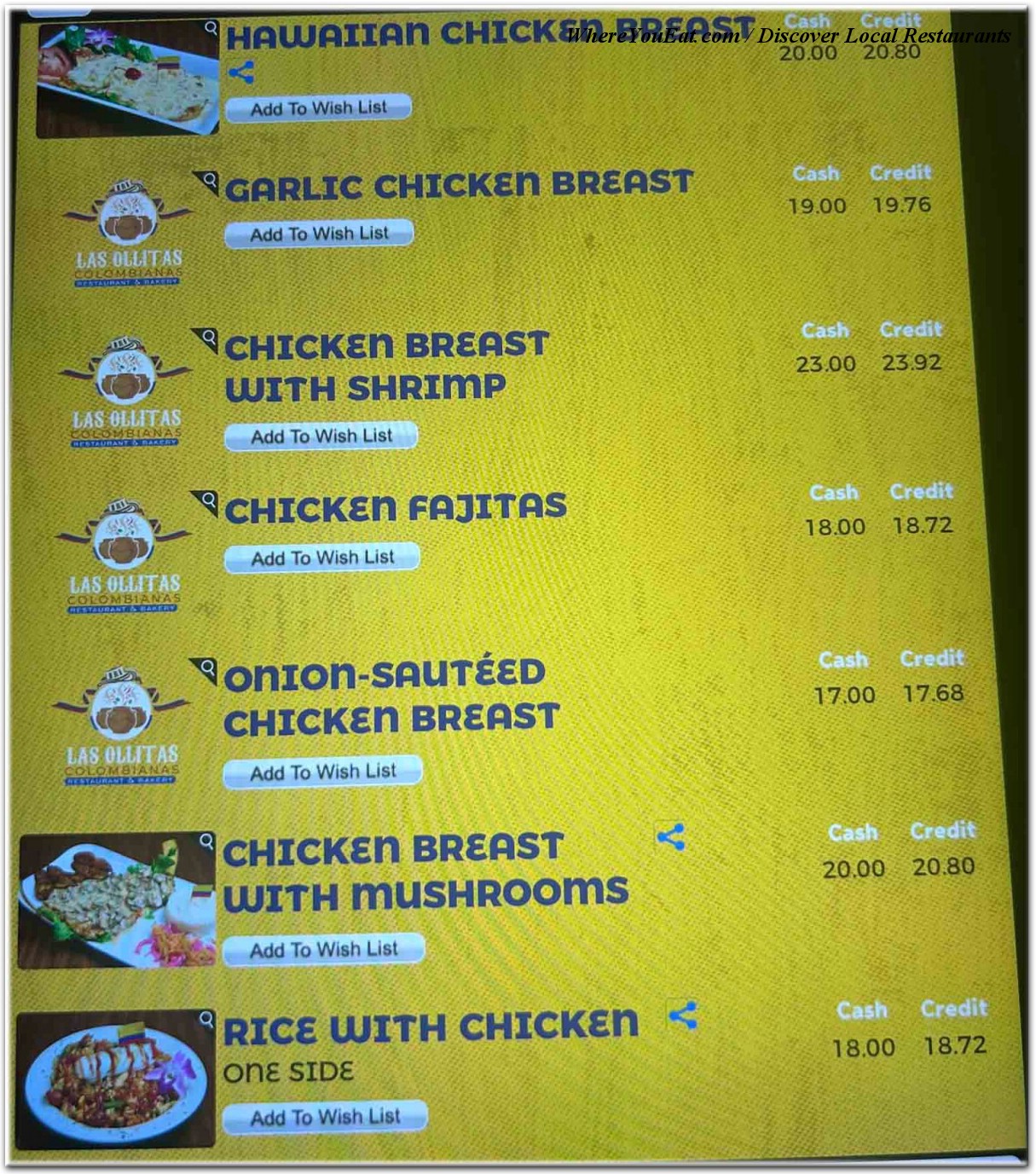 menu image