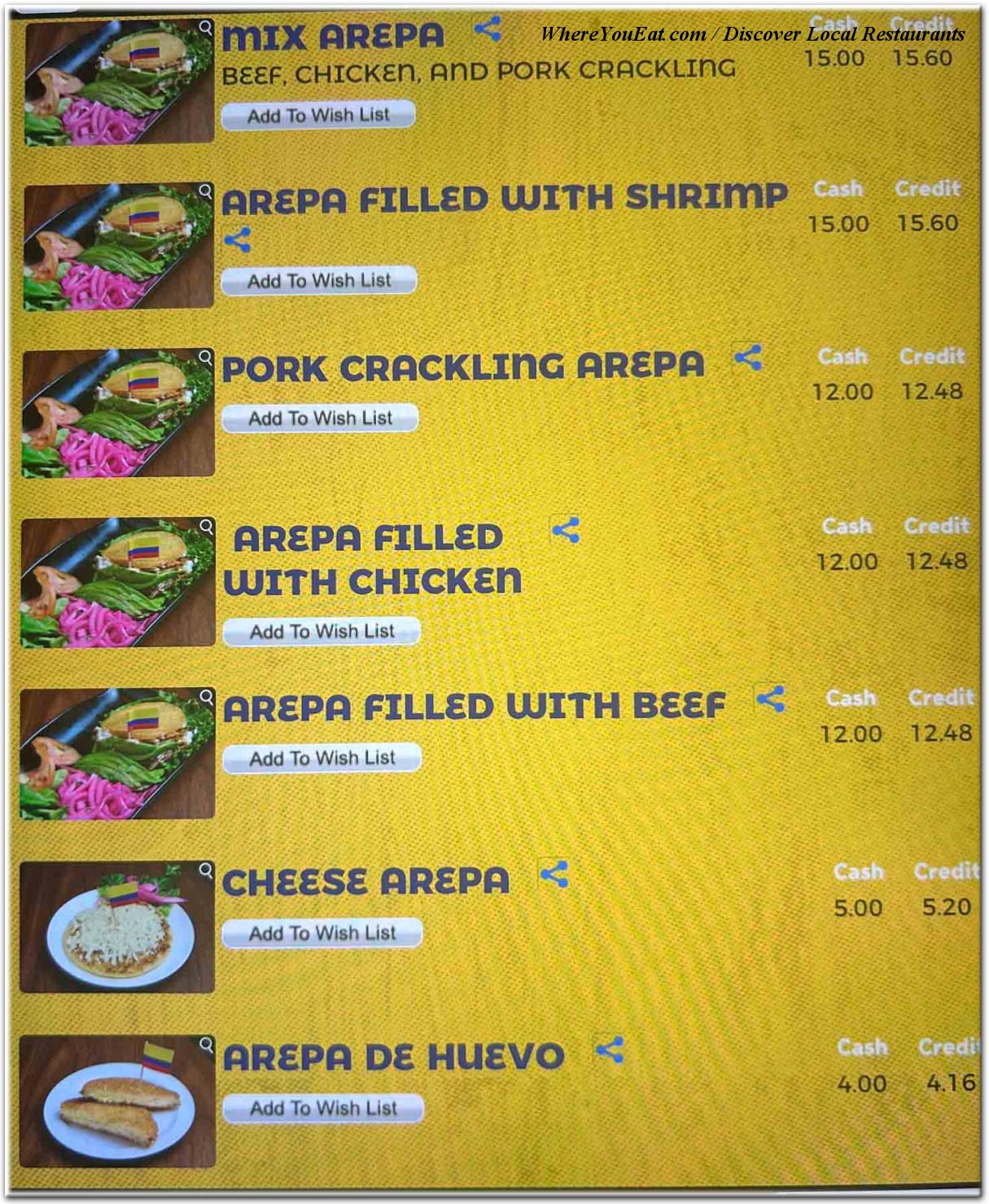 menu image