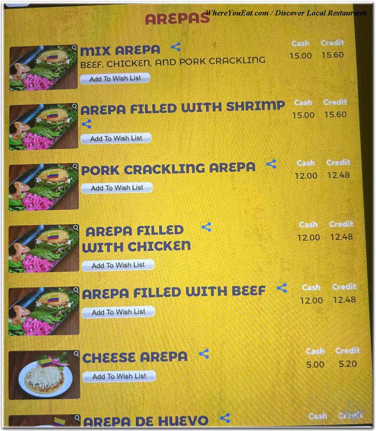 menu image