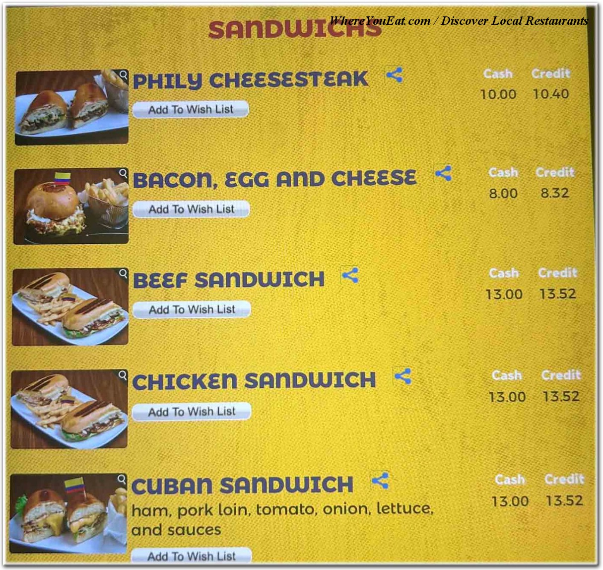 menu image