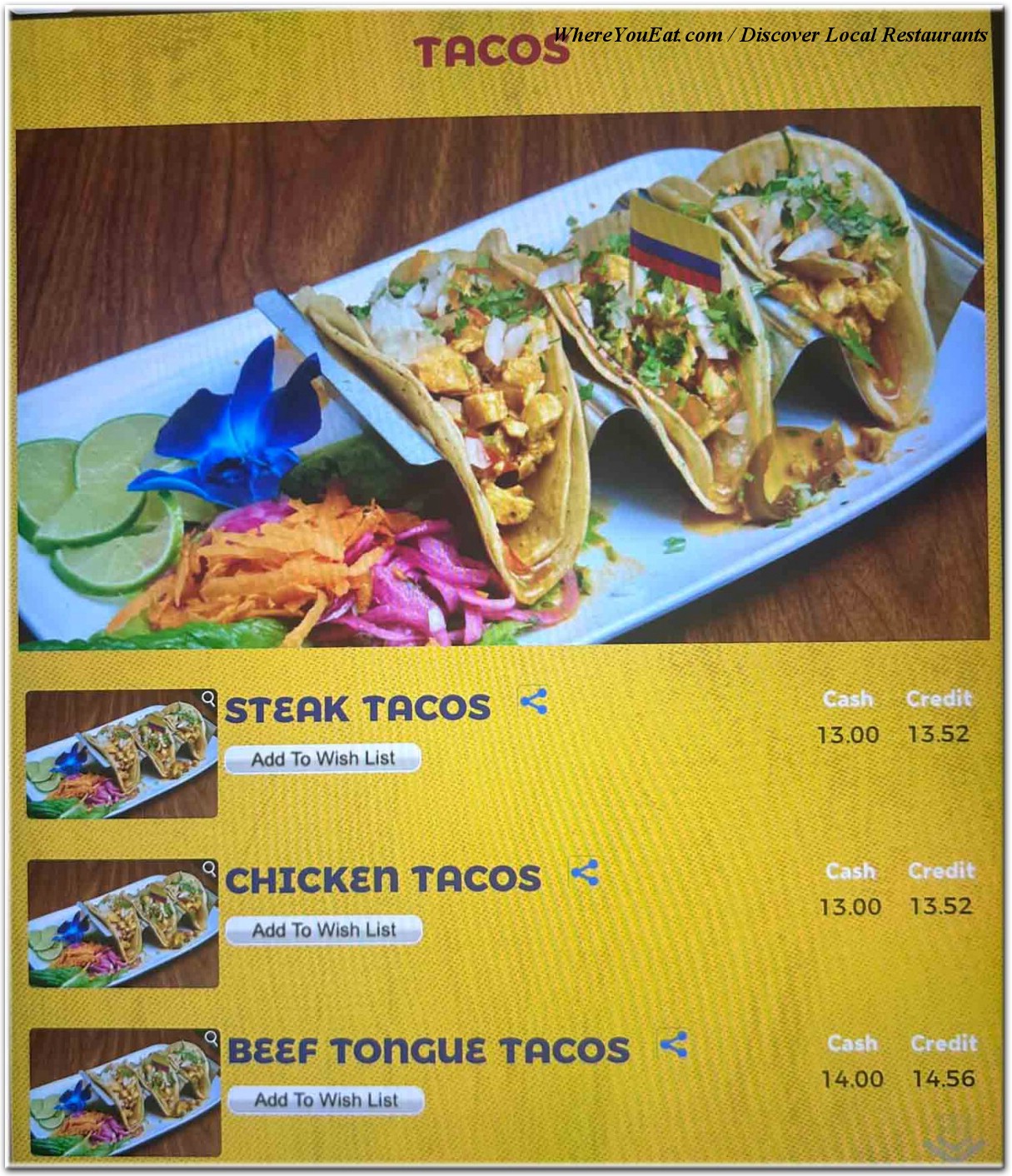 menu image