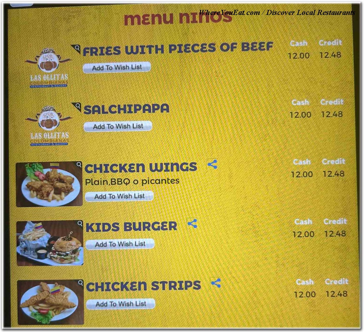 menu image