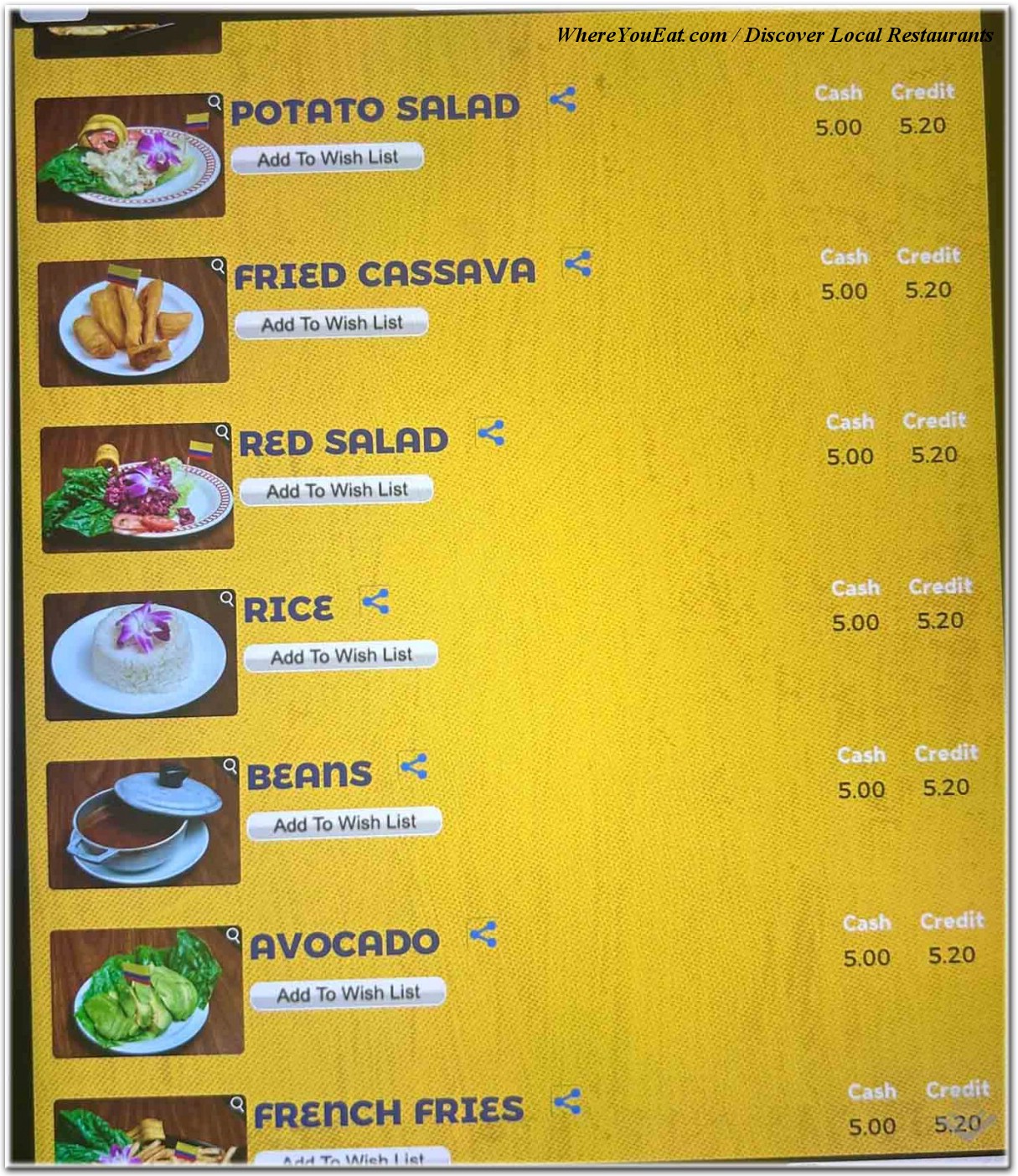 menu image
