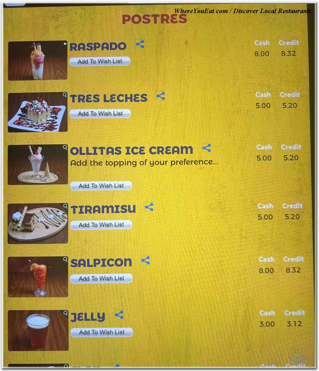 menu image