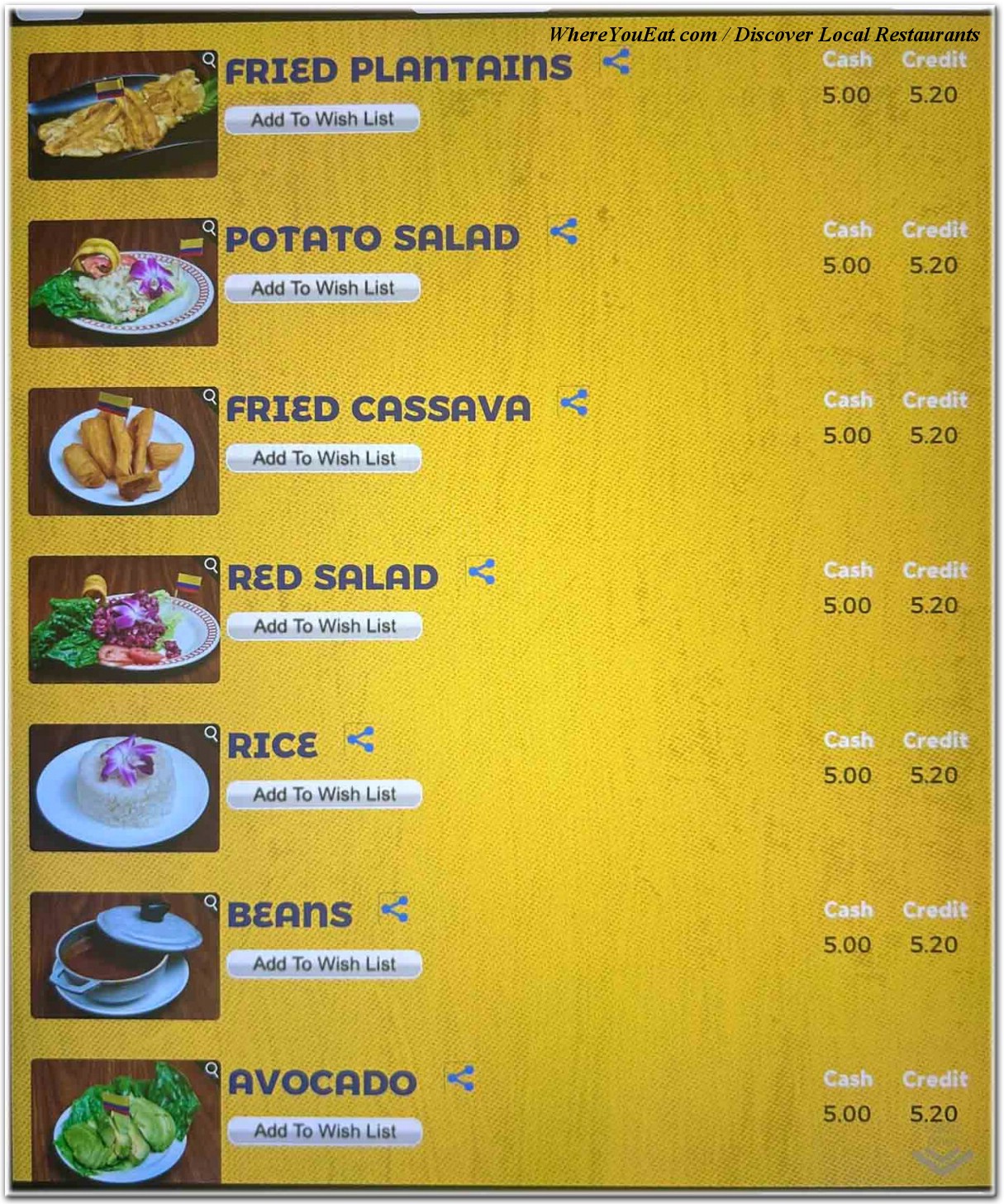 menu image