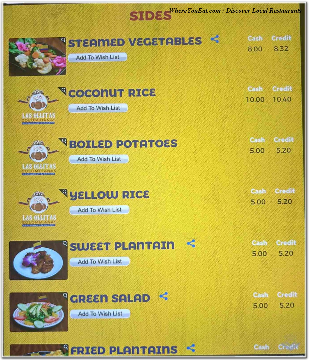 menu image